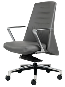 Chaise de bureau ergonomique moderne en cuir pour bureau, étude ou atelier - Product Image 2