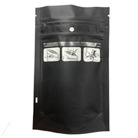 Sacs en aluminium noir mat, emballage en sachet refermable, sachets en mylar résistants aux enfants avec fermeture éclair