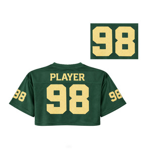 เสื้อเจอร์ซีย์อเมริกันฟุตบอลแขนสั้นผ้าตาข่ายสำหรับผู้หญิง ระบายอากาศได้ดี สไตล์สตรีทแวร์ เสื้อกีฬา รับผลิตตามแบบ OEM แบรนด์ส่วนตัว - Product Image 3