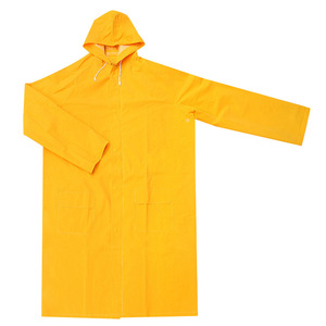 Impermeable con Capucha Amarillo Brillante, Manga Larga con Bolsillos, Unisex, Ropa de Exterior para Adultos - Product Image 1