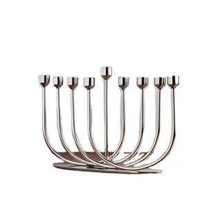 Menorah con Acabado Plateado Más Vendida para el Hogar, Villas, Iluminación de Mesa, Uso Decorativo, Portavelas de Hanukkah, Menorah para Templo - Product Image 5