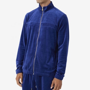 Survêtement homme WARPRO INDUSTRY vert foncé 100 % polyester, col montant, manches longues, couleur unie, vêtement de sport décontracté - Product Image 4
