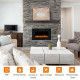 Caminetto Elettrico da Incasso Ultra-Sottile da 30 Pollici con Aspetto in Vetro - Product Image 3