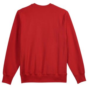 เสื้อสเวตเชิ้ตคอกลมคลาสสิกสำหรับผู้ชาย สีแดง ผ้าฝ้ายพรีเมียม แขนยาว สวมใส่สบาย เหมาะสำหรับทุกวัน สไตล์สตรีทแวร์ - Product Image 2