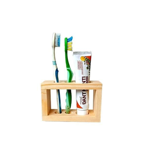 Nouveauté pour la salle de bain : support en bois pour brosse à dents, dentifrice et nettoyant visage – Qualité supérieure et produit très demandé en promotion - Product Image 1