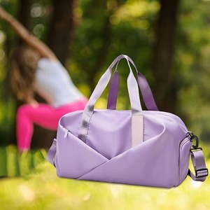 Sports Fitness Yoga Waterproof External <b>Frame</b> <b>Canvas</b> Luggage Tote Duffel Travel Bag with Shoe Compartment 30-40L - Product Image 2