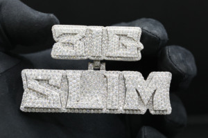 Colgante de Cristal con Incrustaciones de Diamantes de Imitación 315 SUM, Chapado en Plata, Estilo Hiphop, Unisex, para Regalo - Product Image 2