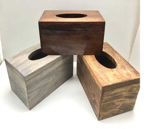 Caja de pañuelos de madera de mango natural, duradera y de alta calidad para su hogar, sala de estar, escritorio, caja para guardar pañuelos - Product Image 3