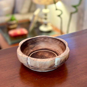 Bols écologiques en bois de manguier de qualité alimentaire chips de service de salade fruits secs table basse comptoir fête moderne luxe brûlé - Product Image 3