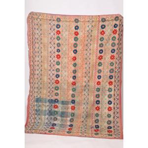 Lavinas Boho Kantha Suzani Embroidered <b>Quilt</b> Handmade Vintage Cotton Floral Eco-Friendly Washable All-Season Home Bedspread - Product Image 2