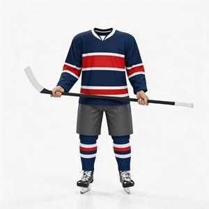 Maillot de hockey sur glace prêt pour le match, kit sportif personnalisé, polyester respirant, uniforme d'équipe sublimé, grande taille - Product Image 6