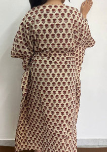 Cotton Printed <b>Kaftan</b> Maxi Dress for Women Featuring Colorful Designs and Easy Fit - Product Image 5