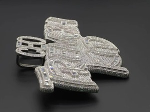 Fully Iced Out Letter <b>Pendant</b> Solid 925 <b>Silver</b> Hip Hop Customized <b>Initial</b> VVS Moissanite Custom Name Letter <b>Pendant</b> For Gifts - Product Image 3