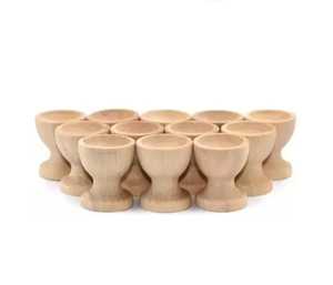Porte-œuf en bois naturel, support individuel pour œuf, coupelle de service pour petit-déjeuner, support d'œuf durable pour table - Product Image 3
