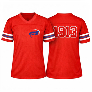 Delta | Sigma | Theta Sorority 1913 Solid <b>Red</b> Color Mesh T-Shirt For Women High Quality Fabric Custom logo T-Shirt for Women - Product Image 1