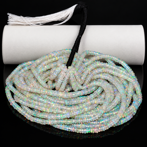 Perles rondes lisses en opale Welo d'Éthiopie naturelle, 3 mm, perles de pierres précieuses chatoyantes, brin de 15 pouces, pour la fabrication de bijoux, vente en gros, perles en vrac - Product Image 5