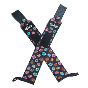 Bandes de maintien élastiques robustes de 18 pouces pour poignets, imprimées sur mesure, avec boucle de pouce renforcée pour la gym - Product Image 2