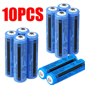 10pcs 18650 <b>3.7V</b> <b>3.7V</b> Cylindrical Lithium Ion Rechargeable 18650 Li Ion <b>Batteries</b> for Torch Headlight - Product Image 6