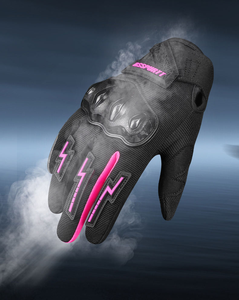 Guantes de Motocicleta con Pantalla Táctil, Guantes Deportivos de Protección para Ciclismo de Montaña, para Hombre y Mujer, Negros, de Poliéster - Product Image 4