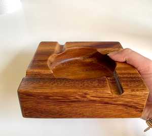 Cenicero Cuadrado de Madera sin Humo con 4 Ranuras, Portátil y Clásico para Hogar, Hotel y Auto - Regalo - Product Image 3