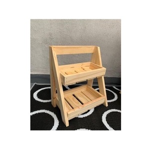 Support à cupcakes rustique en bois naturel fait main pour muffins, pâtisseries, biscuits et friandises - Product Image 3