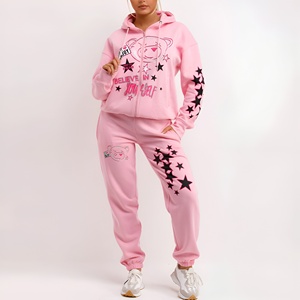 Best Quality Unique Style <b>Women</b> Stacked <b>Sweat</b> <b>Suit</b> Online Selling Long Sleeve Hooded & Trouser <b>Women</b> Set - Product Image 1
