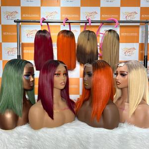 Perruque courte droite de qualité supérieure avec fermeture en dentelle 2x6, cheveux vietnamiens noirs naturels, prix de gros, extensions de cheveux vierges humains - Product Image 4