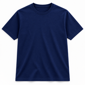 <b>Blue</b> Cotton <b>Men</b> T Shirt Crew Neck Short Sleeve Tee Custom Logo Casual Wear - Product Image 1
