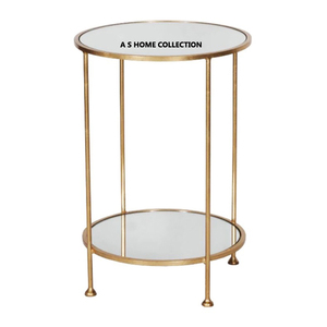 Mesa Auxiliar de Diseño Tradicional con Estructura de Alambre de Bronce y Metal Hecho a Mano para Dormitorio - Product Image 3