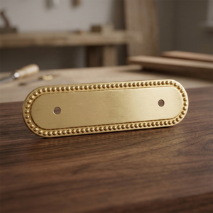 Poignée de meuble de luxe en laiton moderne, plaque arrière ovale, nickel satiné, perlée, de haute qualité, pour armoire, tiroir de cuisine, porte - Product Image 6