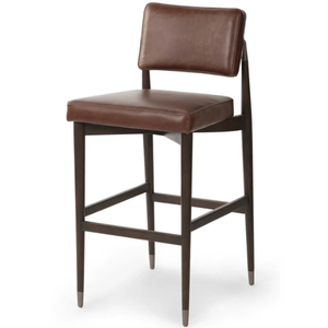 Anton Counter Animal Hyde/Hide/<b>Leather</b>, Performance/Indoor, and Wood Durable High Bar <b>Stool</b> for Home Bar & Dining Room - Product Image 1