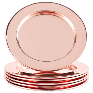Assiette de présentation ronde en cuivre, aspect décoratif, faite à la main, idéale pour la maison, les hôtels, les mariages, la vaisselle de table et les plats – En promotion - Product Image 3