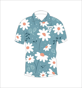 Polo pour homme à imprimé floral, décontracté, à manches courtes, respirant, tendance, pour le golf - Product Image 1