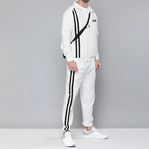 Survêtement décontracté à capuche pour homme, imprimé, 100 % polyester, résistant à l'eau, idéal pour le jogging et l'aventure - Product Image 2