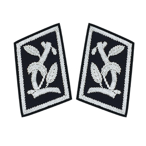 <b>Silver</b> Hand Embroidered Bullion Wire Badges and Embroidered Uniform Accessories Blazer Badges and Shoulder Boards <b>Silver</b> OEM - Product Image 3