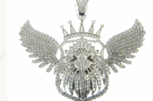 Pendentif Aigle Iced Out avec Diamants Moissanite, Breloque de Bijoux Iced Out, Pendentif de Luxe en Gros - Product Image 2