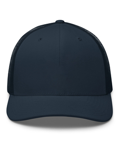Unisex <b>Navy</b> Blue 6-Panel Trucker Cap Mesh Fabric Adjustable Back Waterproof Casual Solid Pattern Spring Summer <b>Hat</b> 2026 Sale - Product Image 2