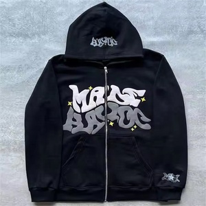 Wholesale Plain custom <b>full</b> <b>zip</b> <b>up</b> <b>hoodie</b> Manufacturer Oversized Unisex French Terry Heavyweight Puff Printing <b>Zip</b> <b>up</b> Hoodies - Product Image 5