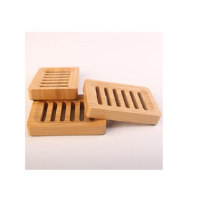 High Quality Luxury Two-piece Eco-Friendly Wood <b>Soap</b> Holder for Kitchen and Bathroom Sinks 100% Wooden <b>Dish</b> - Product Image 3