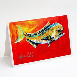 Danny Dolphin Fish Lunatique A7 Taille 5x7 Cartes de vœux vierges Lot de 8 Enveloppes incluses - Product Image 1