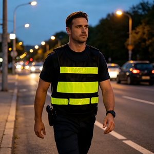 Chaleco de Seguridad Reflectante de Alta Visibilidad Unisex, Naranja, Poliéster, Ropa de Trabajo - Product Image 6