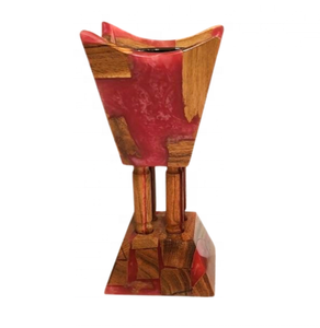 Quemador de Incienso de Madera de Acacia Hecho a Mano con Resina Epoxi 100% Natural para Uso en el Hogar y Hoteles, Religioso Islámico - Product Image 3