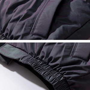 เสื้อแจ็คเก็ตพัฟเฟอร์ขนาดใหญ่พิเศษ สกรีนโลโก้ OEM ได้  สะท้อนแสงสีรุ้ง  เสื้อโค้ทกันหนาวแบบมีซับใน สตรีทแวร์ ขายส่ง  สำหรับทุกเพศ  จำหน่ายจำนวนมาก - Product Image 4