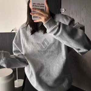 Sweat-shirt unisexe à col rond en tissu éponge épais de qualité supérieure, avec poche poitrine, coutures durables, écologique, vêtement décontracté - Product Image 3