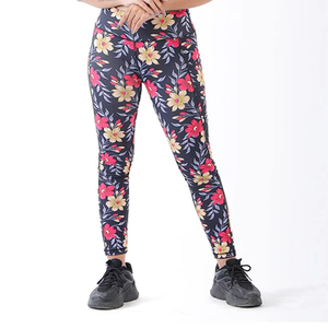 Leggings de yoga taille haute pour femme, imprimé floral, extensibles, pantalon de sport doux et ajusté, vêtements de sport - Product Image 2