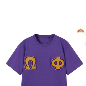 สั่งทำพิเศษ | โอเมก้า | พีเอสไอ | ฟี | เสื้อยืดคอกลมผ้าฝ้าย 100% ทรงหลวม ระบายอากาศได้ดี น้ำหนัก 220 กรัม แขนสั้น ทรงปกติ ผ้าถัก ปักลาย สำหรับผู้ชาย - Product Image 5