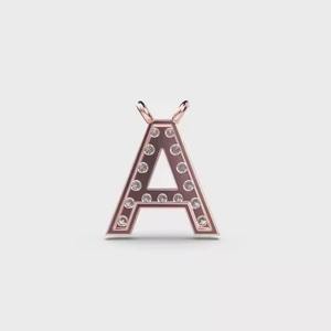 A in Heart Custom Design Silver Love Alphabet Pendant with Moissanite New Wholesale without Chain <b>Necklace</b> - Product Image 2