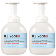 Illiyoon Ceramide Ato Bubble Wash & Shampoo Gel de Baño Sin Perfume 400ml Paquete de 2 Descuento Ingredientes Líquidos Libres de Crueldad Animal para el Cabello - Product Image 1