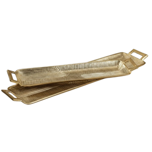 Plateau de service vintage en aluminium, design élégant pour la maison, les restaurants, plateau de service pour café, plateau décoratif couleur cuivre - Product Image 6