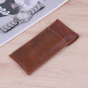 Vente en gros prix d'usine nouvelle montre de voyage en cuir vintage étui à roulettes multi-poches organisateur design élégant LWP-0022 de couverture de montre - Product Image 5